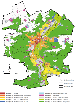 Raumtypenkarte· Differenzierung von Raumtypen für die Auswahl von Baumarten unter klimatisch-standörtlichen und gestalterischen Gesichtspunkten